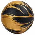 Ballon de basketball noir et doré avec motif unique