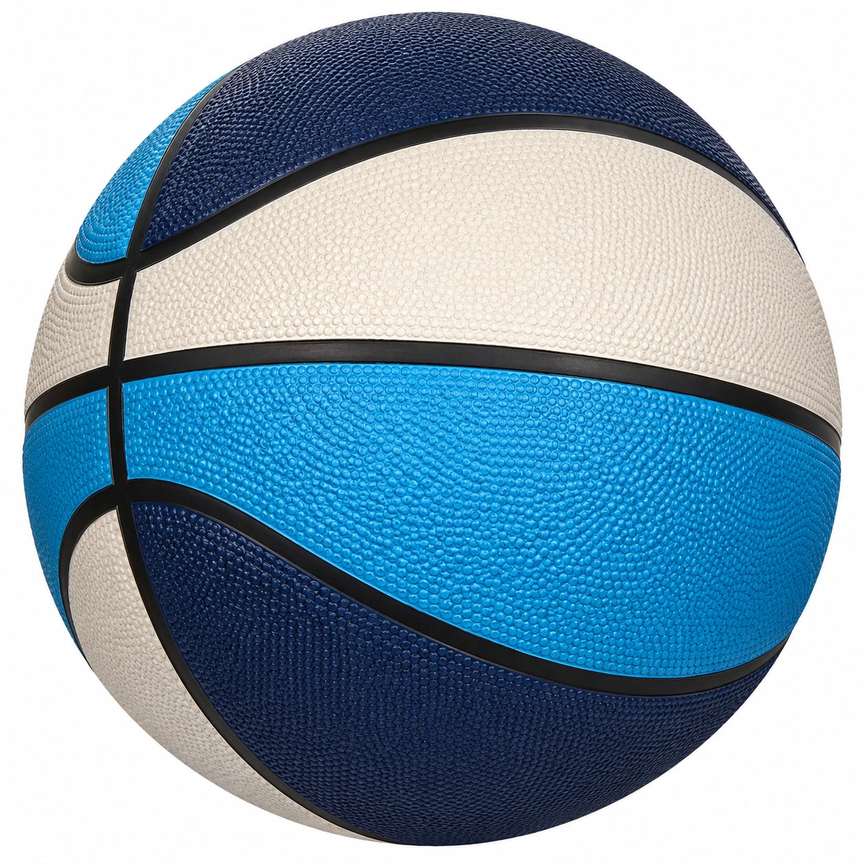 Ballon de Basket Intérieur Extérieur Bleu Clair/Crème/Marine