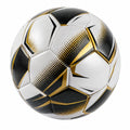 Ballon de football blanc, noir et doré pour adultes