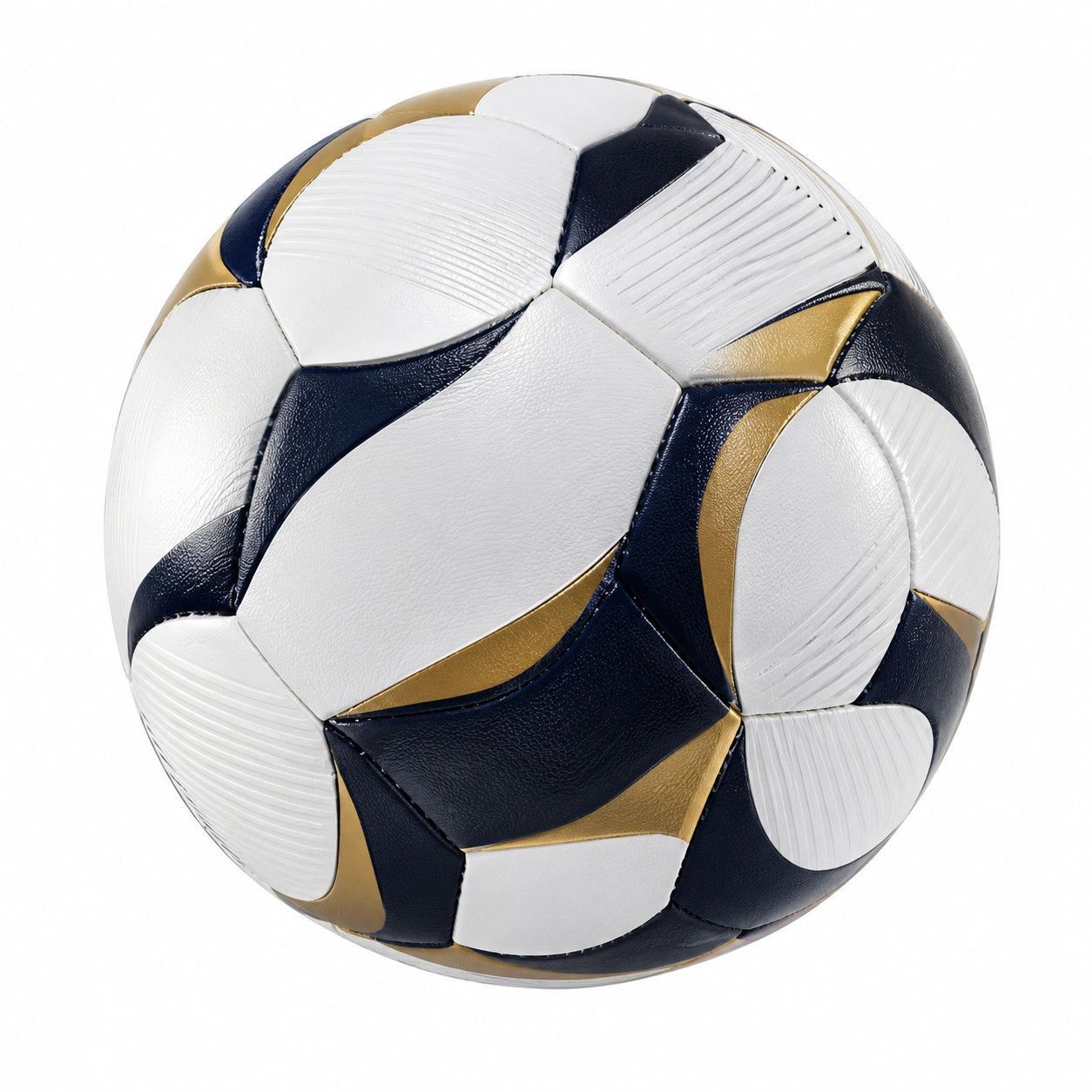 Ballon de Football Taille 5 Blanc/Noir/Doré