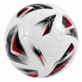 Ballon de football blanc, noir et rouge, design moderne
