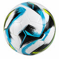 Ballon de football taille 5 blanc, bleu, noir et jaune