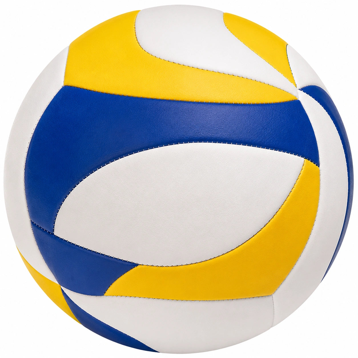 Ballon de volley blanc, bleu et jaune pour intérieur et extérieur