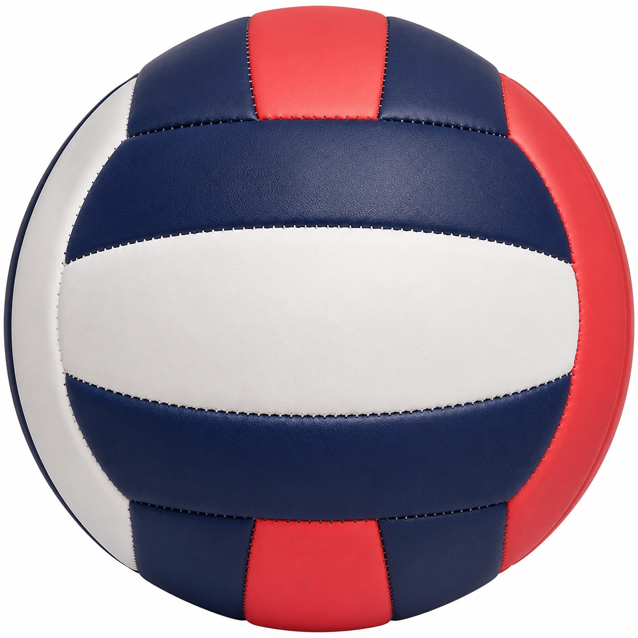 Ballon de volleyball tricolore blanc, bleu et rouge