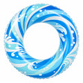 Bouée gonflable piscine motif vague bleu 90 cm