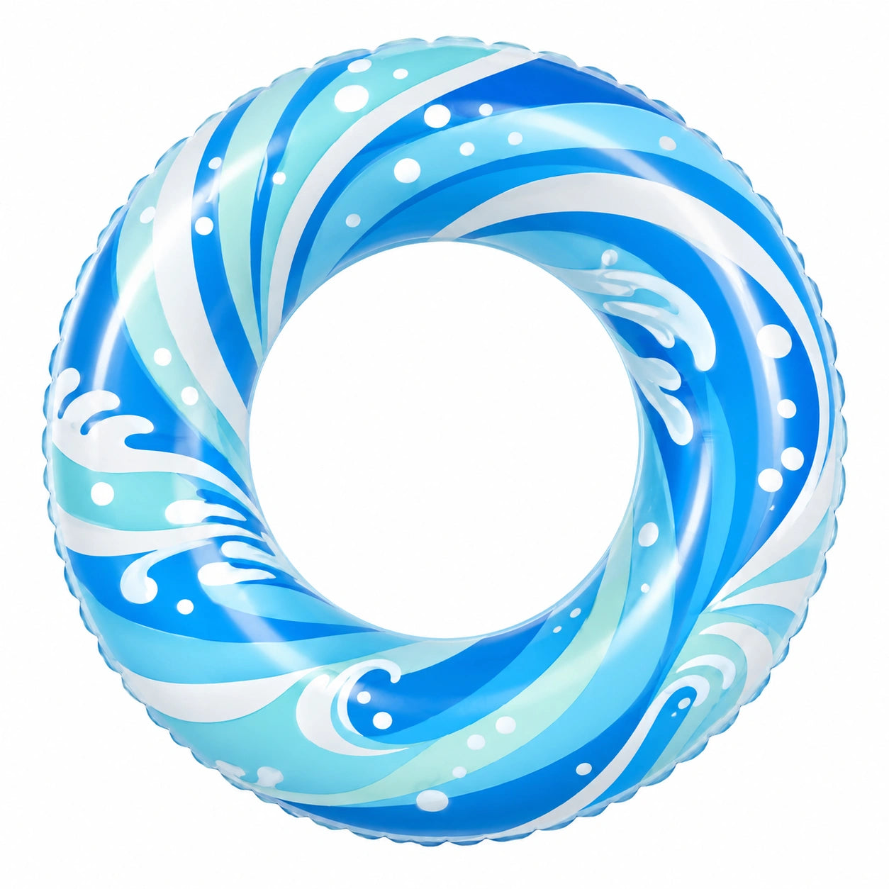 Bouée gonflable piscine motif vague bleu 90 cm