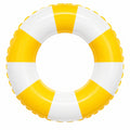 Bouée Gonflable Piscine Rayée Jaune et Blanche