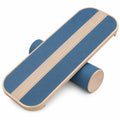 Planche d'équilibre en bois avec rouleau bleu