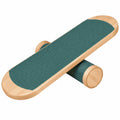 Planche d'équilibre vert et naturel avec rouleau