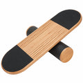 Planche d'Équilibre en Bois et Noire avec Surface Antidérapante