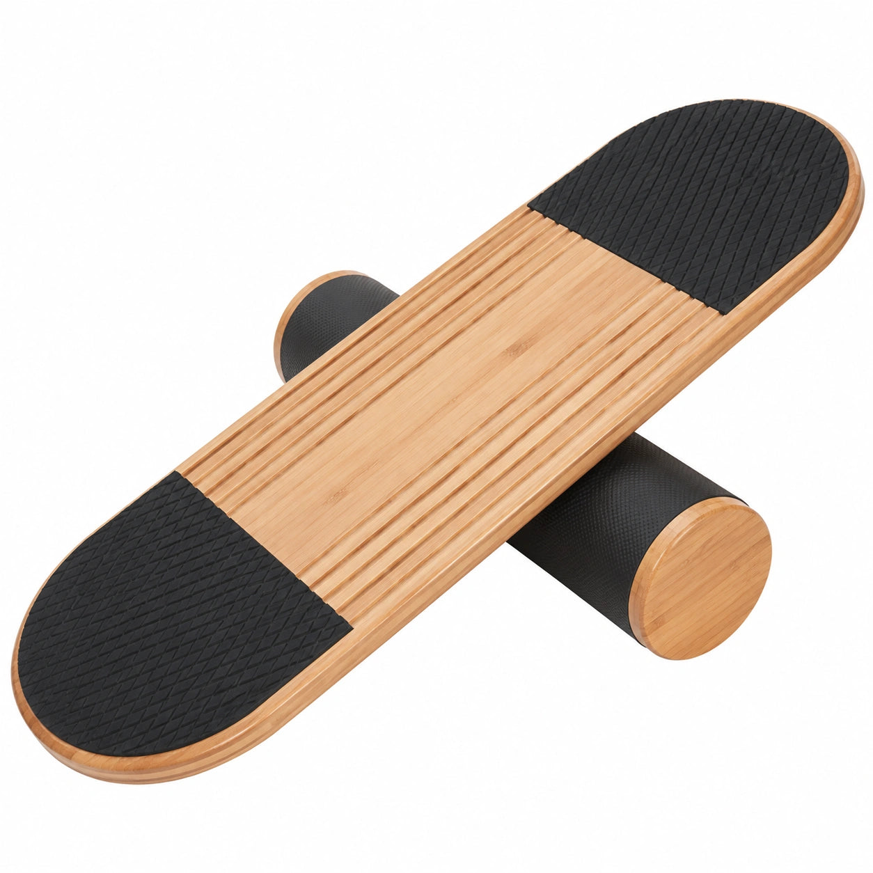 Planche d'Équilibre en Bois et Noire avec Surface Antidérapante